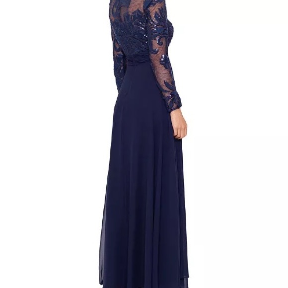 XSCAPE
shimmer Embroidered-bodice navy blue Dress Gown size 8 or 10 or 12 - Picture 7 of 15